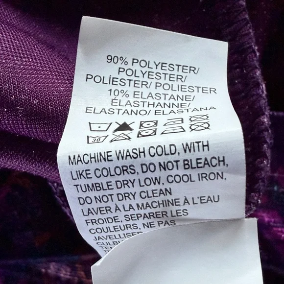 Lucky Brand Purple Floral Velvet Top - Picture 5 of 7